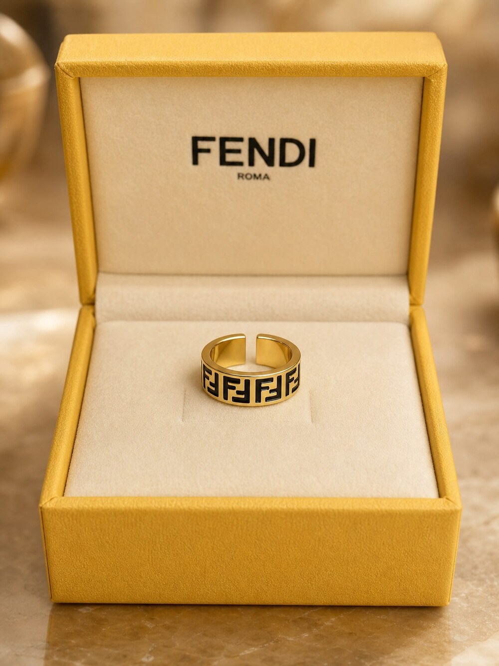 Fendi Modern Designer Ring Style 2 | New with Box